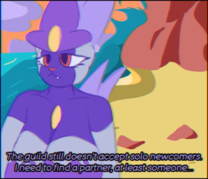 anthro beach cloud female red_eyes rock sand sea sky solo text water loglord142 nintendo pokemon pokemon_mystery_dungeon spike_chunsoft drevalyn generation_2_pokemon generation_8_pokemon hisuian_form hisuian_sneasel pokemon_(species) regional_form_(pokemon)