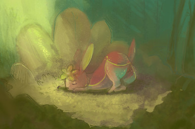 anus ass_up butt eyes_closed female feral genitals lying on_front outside raised_tail sleeping solo tail vulva dendron nintendo pokemon deer deerling generation_5_pokemon mammal pokemon_(species) spring_deerling