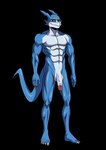 5_fingers 5_toes abs anthro balls biped circumcised claws deltoids feet finger_claws fingers genitals glans half-erect humanoid_feet humanoid_genitalia humanoid_penis male male_anthro muscular muscular_male pecs penis plantigrade solo toe_claws toes vein veiny_penis sad_inker bandai_namco digimon digimon_(species) flamedramon absurd_res alpha_channel hi_res