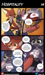 2022 anthro anthro_on_anthro bite biting_lip blush bodily_fluids bottomwear breasts canid canine catherine_hopps_(siroc) clothed clothing comic dialogue disney emanata english_text erection female fox genital_fluids genitals glans hand_in_pants hi_res humanoid_genitalia humanoid_penis infidelity lagomorph leporid looking_at_genitalia looking_at_penis male male/female mammal nick_wilde nipples penis penis_grab precum predator/prey predator/prey_play profanity rabbit raised_clothing raised_shirt raised_topwear red_fox shirt siroc skirt text topwear true_fox url zootopia