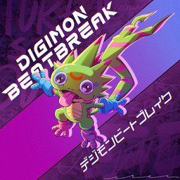 anthro blep clothing footwear gloves green_body handwear long_tongue male socks solo text toe_socks tongue tongue_out isei0212 bandai_namco digimon digimon_beatbreak digimon_(species) gekkomon scalie 1:1 english_text hi_res japanese_text