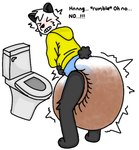 accident anthro bent_over big_diaper black_body black_fur blush clenched_teeth clothed clothing desperation dialogue diaper excessive_feces eyes_closed feces fur holding_stomach hoodie huge_diaper hyper hyper_diaper hyper_feces hyper_soiling male motion_lines panda_ears panda_tail paws pooping simple_background soiled_diaper soiling soiling_diaper solo stomach_ache teeth text toilet topwear unclean_diaper used_diaper wearing_diaper yellow_clothing yellow_hoodie yellow_topwear carverthemoth bear giant_panda mammal 2025 colored digital_drawing_(artwork) digital_media_(artwork) english_text full-length_portrait portrait shaded