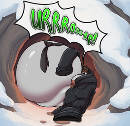 accessory after_vore anthro belly big_belly big_breasts breasts brown_body brown_fur brown_hair burping clothing eyebrows female fur hair huge_belly hyper hyper_belly immobile jacket morbidly_obese morbidly_obese_anthro morbidly_obese_female multicolored_body multicolored_fur necktie nipples obese obese_anthro obese_female open_mouth outside overweight overweight_anthro overweight_female pink_nipples pink_nose pink_tongue snow solo teeth tongue topwear vore random-bard stacy_(random-bard) mammal mustelid musteline stoat true_musteline weasel shaded story story_in_description