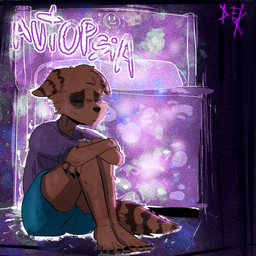 bottomwear clothing dream pants sad sitting solo tail young destruteka mammal procyonid raccoon 1:1