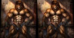 abs anthro balls biceps big_muscles biped bodily_fluids clothed clothing cum cum_on_belly cum_on_body cum_on_face cum_on_own_face cum_on_self erection exercise genital_fluids genitals gym hair hand_wraps humanoid_genitalia humanoid_penis looking_at_viewer male messy muscular muscular_anthro muscular_male newspaper nipples penis penis_poking_out pose solo standing tail topless towel workout wraps yellow_eyes zipper zipper_underwear cheetahpaws felid lion mammal pantherine cross_eye_stereogram hi_res side_by_side_stereogram stereogram