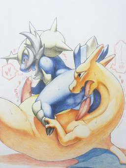 69 <3 after_sex between_touch_(artist) blush charizard cum cum_in_mouth cum_inside gay lying male nintendo on_back oral oral_sex penis pokémon samurott sex sweat tapering_penis tongue tongue_out video_games
Rating: Explicit
Score: 25
User: chdgs
Date: June 21, 2013