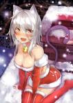 :d animal_ears arm_support bell big_breasts blush breasts breath cat_ears chimney christmas cleavage clothed clothing collar detached_sleeves fangs female forked_tongue fur_trim hat hitoshi holidays human leaning leaning_forward legwear long_tongue mammal midriff miniskirt open_mouth original red_eyes reptile santa_hat scalie silver_hair sitting skirt smile snake snake_tail snow snowing solo thigh_highs tongue tongue_out wariza
Rating: Safe
Score: 7
User: AnacondaRifle
Date: March 17, 2014