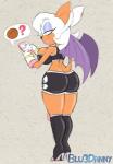 anthro basketball bat big_breasts bigdad blu3danny boots bottomwear breasts bubble_butt butt cellphone clothed clothing curvy_figure electronics female footwear gloves handwear hi_res high_heeled_boots high_heels mammal phone question_mark rouge_the_bat sega shorts skimpy smartphone solo sonic_the_hedgehog_(series) tail texting thick_thighs toony wide_hips wings