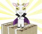 cape clothing male money solo teeth inubashiri cuticle_detective_inaba don_valentino bovid caprine goat mammal 2017 hi_res