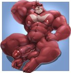 5_fingers 5_toes abs anthro balls barefoot big_balls big_muscles big_penis black_claws black_nose brown_body brown_fur brown_penis claws erection eyebrows feet fingers fur genitals grade grin hand_behind_head huge_balls huge_muscles huge_penis humanoid_feet humanoid_genitalia humanoid_hands humanoid_penis hyper hyper_muscles male muscular muscular_anthro muscular_male nipples nude penis pink_nipples plantigrade simple_background sitting smile soles solo thick_eyebrows thick_penis toes vein veiny_penis cursedmarked studio_chizu the_boy_and_the_beast kumatetsu bear mammal 2021 absurd_res hi_res