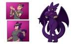 anthro big_breasts body_part_growth bracelet bracelet_only breast_growth breasts brown_eyes claw_growth claws female gender_transformation growth holding_breast human_to_anthro jewelry male mid_transformation mtf_transformation nipples purple_body scale_growth scales snout snout_growth solo species_transformation surprised_expression tail tail_growth transformation transformation_sequence wing_growth wings yellow_eyes tomek1000 dreamworks european_mythology how_to_train_your_dragon mythology dragon fury_(httyd) human mammal mythological_creature mythological_scalie night_fury scalie western_dragon colored comic hi_res