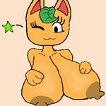 anthro areola big_breasts breasts female food fruit hand_on_breast leaf nipples one_eye_closed orange_body orange_skin paws plant solo wink sassy_dolly animal_crossing nintendo tangy_(animal_crossing) domestic_cat elemental_creature felid feline felis flora_fauna food_creature living_fruit mammal 1:1