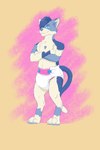 anthro clean_diaper clothed clothing crossed_arms diaper digitigrade male paws solo standing wearing_diaper baileydoodles sky_kitty domestic_cat felid feline felis mammal 2:3 absurd_res hi_res