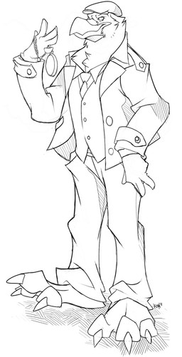 anthro clothing feet gloves handwear hat headgear headwear hypnosis leather leather_clothing leather_gloves leather_handwear male mind_control paws solo suit talons toes kuma icono accipitrid accipitriform avian bald_eagle bird eagle sea_eagle hi_res monochrome