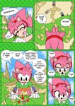 anthro card clothing dress female fortune_telling hair pink_body pink_hair solo tarot tarot_card text thin_calves thin_legs thin_thighs tripping raianonzika classic_sonic_(universe) sega sonic_the_hedgehog_(series) amy_rose classic_amy_rose eulipotyphlan hedgehog mammal comic english_text hi_res