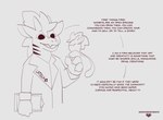 anthro clothing coat lab_coat lecture solo text topwear heartbeats goobit series_(disambiguation) english_text hi_res signature sketch