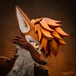 anthro brown_body brown_fur cheek_tuft facial_tuft fluffy fur glowing glowing_eyes hair male multicolored_body multicolored_fur neck_tuft simple_background smile solo tuft white_body white_fur mrgaleo blender_cycles ych_(character) canid canine mammal rexouium 1:1 3d_(artwork) blender_(artwork) digital_media_(artwork)