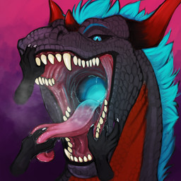 ambiguous_gender black_sclera blue_eyes bodily_fluids disembodied_hand feral glistening glistening_eyes grey_body grey_scales group horn long_neck mouth_play mouth_shot narrowed_eyes open_mouth pupils red_body red_horn red_scales saliva saliva_on_hand saliva_on_tongue saliva_string scales sharp_teeth simple_background slit_pupils solo_focus teeth tongue tongue_out unsigned acidic mythology dragon mythological_creature mythological_scalie scalie 1:1 detailed headshot_portrait hi_res icon portrait