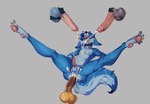 anthro anthro_on_bottom ball_tuft balls big_penis blue_body blue_fur blue_hair bodily_fluids collar cum cum_in_ass cum_inside cum_on_belly cum_on_body disembodied_penis ejaculation feet femboy foreskin fur genital_fluids genitals grey_background group hair humanoid_feet humanoid_genitalia humanoid_penis male male/male male_on_bottom male_penetrated male_penetrating male_penetrating_anthro male_penetrating_male nipples nude_anthro nude_male on_bottom open_mouth pawpads penetration penis plantigrade sex simple_background small_penis spread_legs spreading submissive submissive_anthro submissive_male tuft royer27_xd royer_(royer27_xd) canid canine fox mammal hi_res
