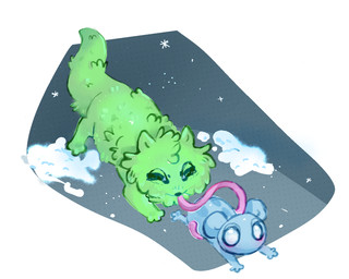 3_toes ambiguous_gender blue_body blush cheek_tuft duo eyes_closed facial_tuft feet feral feral_on_feral fluffy fluffy_tail forced green_body imminent_vore long_tongue markings raised_tail round_ears scared simple_background size_difference sneaking snow snowing spots spotted_body spread_toes tail toes tongue tongue_out tuft wide_eyed conditional_dnp waterthissport rain_world videocult saint_(rain_world) lantern_mouse_(rain_world) slugcat hi_res
