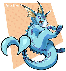 ambiguous_gender blue_body feral fin long_tail pawpads perspective solo tail tattoo blitzdrachin conditional_dnp nintendo pokemon maelstrom_the_39th_(maelstrom) eeveelution felid feline generation_1_pokemon mammal monster pokemon_(species) vaporeon digital_drawing_(artwork) digital_media_(artwork) tagme