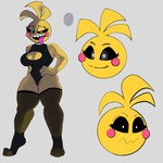 big_breasts bodily_fluids breasts clothing collar female footwear latex latex_clothing saliva saliva_string socks solo five_nights_at_freddy's five_nights_at_freddy's_2 scottgames toy_chica_(fnaf) animal_humanoid avian avian_humanoid bird_humanoid humanoid 1:1 hi_res