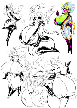 antennae_(anatomy) big_breasts big_penis blush bodily_fluids bodysuit boots breasts cleavage clothed clothing cum curvy_figure erection eyes_closed eyewear faceless_character faceless_male female fingers footwear genital_fluids genitals gloves green_body green_skin hair handjob handwear heart_symbol high_heeled_boots high_heels huge_breasts huge_penis humanoid_pointy_ears legwear male nipples one_eye_closed penile penis pointy_ears purple_eyes sex shoes skinsuit solo_focus standing thick_thighs thigh_boots thigh_highs tight_clothing voluptuous wide_hips theguywhodrawsalot valerie_(theguywhodrawsalot) alien alien_humanoid humanoid 2024 hi_res multiple_scenes