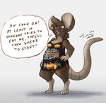 anthro breasts female food fruit plant pumpkin solo standing tail text thick_tail themuffinly ashley_(themuffinly) mammal mouse murid murine rodent english_text female_(lore)