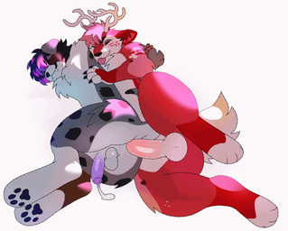 anal anal_penetration anthro ball_slap balls bodily_fluids bouncing_balls bouncing_butt bound butt claws cum dominant dominant_male dripping duo ears_down evil_grin fluffy forced from_behind_position genital_fluids genitals glistening glistening_genitalia glistening_penis hands_behind_back hands_tied hands_tied_behind_back implied_orgasm leaking_cum leaking_precum light lying male male/male mood_lighting on_side pawpads paws penetration penile penile_penetration penis penis_in_ass pivoted_ears precum precum_drip sex short_tail slap smile submissive submissive_male tail tongue tongue_out ghoulbutter canid canine deer mammal animated animated_gif hi_res lighting shaded short_playtime