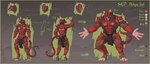 abdominal_scar action_pose angry anthro arm_scar armor armored_tail bandage bandaged_arm bandaged_leg bandaged_tail belly bottomwear breastplate brown_belly brown_body brown_chest brown_fur butt cheek_tuft chest_tuft claws clothed clothing facial_scar facial_tuft front_view fur height leg_scar logo loincloth long_tail looking_aside male medieval_armor metal muscular muscular_male navel number paws pink_ears pink_nose pink_tail pose raised_arm rear_view red_eyes red_sclera scar size_transformation skaven_symbol smug solo spikes standing tail tail_scar teeth text tongue tongue_out transformation tuft wolfarion warhammer_(franchise) mammal murid murine rat rodent skaven 2025 absurd_res artist_logo character_name colored dated english_text hi_res model_sheet portrait shaded