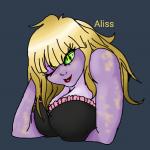 blonde_hair bra breasts clothing female hair not_furry solo underwear cryofclockwork trials_in_tainted_space aliss_(tits) alien ovir 1:1