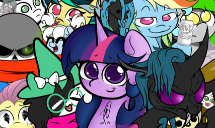 anthro bone chibi clothing female feral group hope_flare_(hopefulsparks) horn male pigtails pony_oc red_scarf scarf skeleton smug_grin sweet_tune_(hopefulsparks) unicorn_horn wings hopefulsparks deltarune dr_pepper fallout friendship_is_magic hasbro microsoft my_little_pony mythology undertale undertale_(series) apogee asriel_dreemurr fan_character fluttershy_(mlp) queen_chrysalis_(mlp) ralsei sans_(undertale) sweetie_belle_(mlp) twilight_sparkle_(mlp) boss_monster_(undertale) bovid caprine changeling_(mlp) equid equine ghoul_(fallout) goat horse mammal monster mythological_creature mythological_equine pegasus pony unicorn cel_shading collage_(artwork) colored colored_line_art colored_sketch hi_res line_art shaded sketch soft_shading