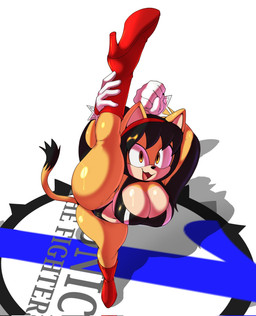 accessory anthro big_breasts bikini black_hair boots bra breasts camel_toe cleavage clothed clothing female flexible footwear gloves hair hair_accessory hairband handwear high_heeled_boots high_heels one_leg_up orange_body orange_eyes raised_leg shoes solo splits spread_legs spreading standing swimwear tan_body tan_skin thong twintails_(hairstyle) two-piece_swimsuit underwear vertical_splits wet wet_body 1lastshadow1 sega sonic_the_fighters sonic_the_hedgehog_(series) honey_the_cat domestic_cat felid feline felis mammal hi_res
