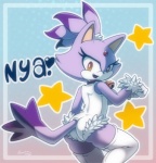 2013 <3 abstract_background amber_eyes bell black_nose blaze_the_cat cat clothed clothing collar feline female fur gloves hair looking_at_viewer looking_back nancher open_mouth purple_fur purple_hair sega short_hair smile solo sonic_(series) standing stockings thighs
Rating: Safe
Score: 16
User: Fur_in_the_dark
Date: February 08, 2013