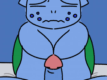 anthro bed blue_body eyes_closed foreskin furniture genitals humanoid_genitalia humanoid_penis male masturbation offscreen_character on_bed penis plant shaking sitting sitting_on_bed slightly_chubby solo spread_legs spreading stroking_penis tongue tongue_out trembling young young_male buttlovervr movieunleashers nintendo pokemon starters_(movieunleashers) bulbasaur_(starters) bulbasaur generation_1_pokemon pokemon_(species) 4:3 animated animated_gif hi_res short_playtime