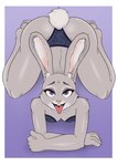 4_toes 5_fingers ahegao anthro butt clothed clothing feet female fingers lingerie looking_pleasured panties solo toes underwear dirtyduckart disney zootopia judy_hopps lagomorph leporid mammal rabbit hi_res