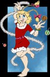 accessory aged_up anthro barefoot bow_ribbon bracelet christmas_clothing clothing feet female hair_accessory hair_bow hair_ribbon holidays jewelry ornamen pigtails ribbons solo tinsel oli_snowpaw christmas how_the_grinch_stole_christmas! cindy_lou_who alpha_channel hi_res