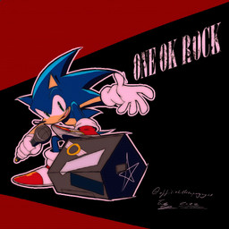 5_fingers anthro biped black_background black_nose blue_body blue_fur clothing electronics fingers footwear fur gloves green_eyes handwear holding_microphone holding_object looking_at_viewer male microphone outline red_background shoes simple_background solo text year soop-2 one_ok_rock sega sonic_the_hedgehog_(series) sonic_the_hedgehog eulipotyphlan hedgehog mammal 1:1 2022 full-length_portrait hi_res portrait signature