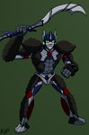 4_fingers armor fingers green_eyes holding_object holding_weapon machine male melee_weapon not_furry plantigrade simple_background solo sword weapon rhp hasbro takara_tomy transformers transformers:_beast_wars optimus_primal robot absurd_res digital_drawing_(artwork) digital_media_(artwork) hi_res