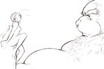 anthro belly breasts duo female genitals humanoid_on_anthro kemono male male/female nude overweight overweight_male penis simple_background size_difference white_background kira_nerisu bear fairy humanoid mammal 2004 archived_source sketch