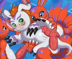 animal_genitalia bandai_namco blush digimon digimon_(species) elecmon feral genital_slit genitals gomamon group group_sex imminent_rape imminent_sex male male/male penis sex slimefur