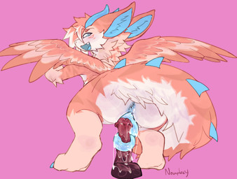 animal_genitalia animal_penis anthro anus aroused big_tail blue_eyes blue_horn blush bodily_fluids butt butt_focus claws cum cum_drip cum_on_penis cum_on_self dildo dripping ear_markings ear_stripes equine_genitalia equine_penis facial_markings fluffy fluffy_tail fur fur_markings genital_fluids genital_slit genitals head_markings horn inner_ear_fluff looking_back looking_pleasured male markings masturbation open_mouth penetration penis pink_body pink_fur prehensile_penis riding sex_toy slit_penetration slit_play solo spiked_tail spikes spikes_(anatomy) striped_body striped_fur striped_markings striped_tail stripes tail tail_markings tan_body tan_fur tapering_penis toy toying_self tuft white_body white_fur wings novaplexy mythology amiri_(nonbiamiri) dragon furred_dragon furred_scalie mythological_creature mythological_scalie scalie absurd_res hi_res