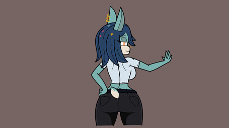 anthro armwear back_boob backless_leotard bare_shoulders belt black_bottomwear black_clothing black_pants blue_hair bottomwear breasts buckteeth bunny_costume butt clothed clothed_anthro clothed_female clothing costume ear_piercing elbow_gloves facial_piercing female furgonomics glistening glistening_butt gloves green_body hair hands_on_hips handwear legwear leotard looking_back nose_piercing nose_ring nude nude_anthro nude_female open_mouth open_smile orange_eyes panties pants piercing pink_clothing pink_panties pink_underwear purple_armwear purple_clothing purple_elbow_gloves purple_gloves purple_handwear purple_legwear purple_leotard purple_thigh_highs rear_view ring_piercing shaking_butt shirt simple_background small_waist smile smpte_color_bars solo strapless_clothing strapless_leotard t-shirt tail technical_difficulties teeth thigh_highs tight_clothing tight_shirt tight_t-shirt tight_topwear topwear underwear undressing white_clothing white_shirt white_t-shirt white_topwear wide_hips castigo lagomorph leporid mammal rabbit 16:9 2026 animated hi_res widescreen