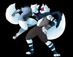 anthro claws clothed clothing duo female fur hair male white_body white_fur shellsweet teenage_mutant_ninja_turtles alopex silver_(alopex) arctic_fox canid canine fox mammal true_fox absurd_res alpha_channel digital_media_(artwork) hi_res