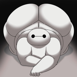4_fingers arched_back big_butt blank_expression blank_stare butt dot_eyes fingers front_view huge_butt looking_at_viewer lying machine male not_furry shaking_butt simple_eyes solo white_body witdrawsloods big_hero_6 disney baymax robot 1:1 animated hi_res