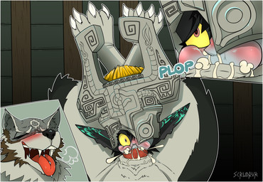 animal_genitalia armor bestiality blush bodily_fluids border cheek_bulge claws comic_panel cum cum_from_nose cum_in_mouth cum_in_nose cum_inside duo fangs female female_on_feral feral genital_fluids genitals headgear heart_eyes heart_symbol helmet inner_ear_fluff knot knotted_penis knotting male male/female oral oral_knotting oral_penetration orgasm_face outline penetration penis pointy_ears saliva sheath surprised teeth tongue tongue_out tuft vein veiny_knot white_border white_outline scrwdrvr nintendo the_legend_of_zelda twilight_princess link_(wolf_form) midna canid canine canis humanoid imp mammal twili wolf absurd_res hi_res signature