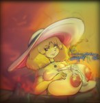 anthro big_breasts breast_play breast_squish breasts candle clothing cosplay crossover_cosplay female hat headgear headwear huge_breasts sex solo squish text titfuck wax wax_play mistleinn animal_crossing capcom nintendo resident_evil resident_evil_8:_village alcina_dimitrescu isabelle_(animal_crossing) crossover hi_res