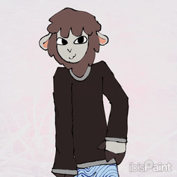 anthro bottomwear brown_body brown_fur clothed clothing fur grey_body grey_fur hair happy hooves looking_at_viewer male pants pose shirt silly simple_background smile solo tail tongue tongue_out topwear transformation transformation_sequence white_body white_fur yoshreveluv yoshua_(yoshreveluv) bovid canid canine canis caprine mammal sheep wolf 1:1 animated digital_media_(artwork) ibispaint_(artwork) low_res