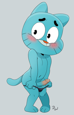 3_toes 4_fingers anthro balls biped black_clothing black_eyebrows black_eyes black_thong black_underwear blue_balls blue_body blue_fur blue_penis blue_tail blush blush_lines clothed clothed_anthro clothed_male clothing embarrassed erection eyebrows feet fingers fur genitals glans glistening glistening_eyes glistening_genitalia glistening_glans glistening_penis grey_background humanoid_genitalia humanoid_penis logo male male_anthro markings multicolored_penis navel orange_nose partially_clothed partially_clothed_anthro partially_clothed_male penis pink_glans pink_penis simple_background solo tail thong thong_down thong_only toes topless topless_anthro topless_male two_tone_penis underwear underwear_down underwear_only undressing undressing_self whisker_markings young young_anthro young_male darkwolf79 cartoon_network the_amazing_world_of_gumball gumball_watterson domestic_cat felid feline felis mammal 2025 absurd_res artist_logo digital_media_(artwork) hi_res
