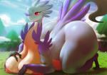 alien big_breasts big_butt blue_skin breasts butt chubby feathers female field forest hair_over_eye hand_on_breast lilibee nipples raised_tail red_eyes resting spots sunibee thick_thighs tree wide_hips
Rating: Questionable
Score: 18
User: Bart_Butternut
Date: February 14, 2014